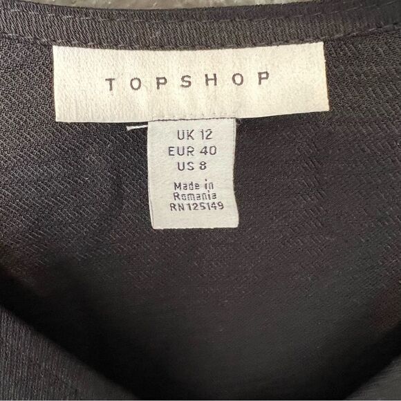 Topshop Horn Ring Mini Dress in Black | Size 8 US - Picture 7 of 11